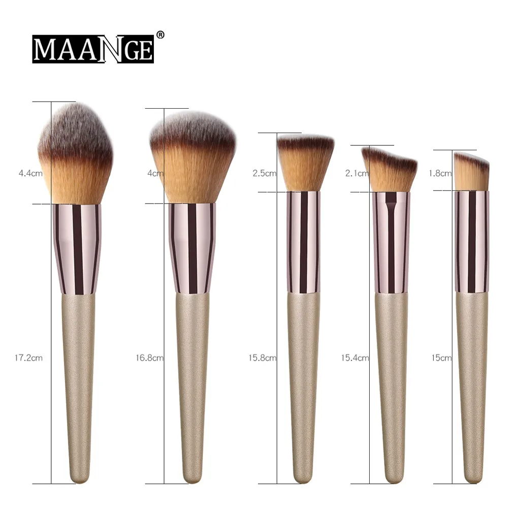 

MAANGE Makeup Brush Professional 10Pcs Wooden Handle Eyebrow Eyeshadow Powder Foundation Brushes Makeup Tool 2019 Apr24