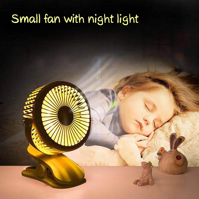 

Fashion Hot Mini Desk Fan With LED Light USB Rechargeable Portable Clip-on Fans for Home Office Dorm Camping HY99 AU27