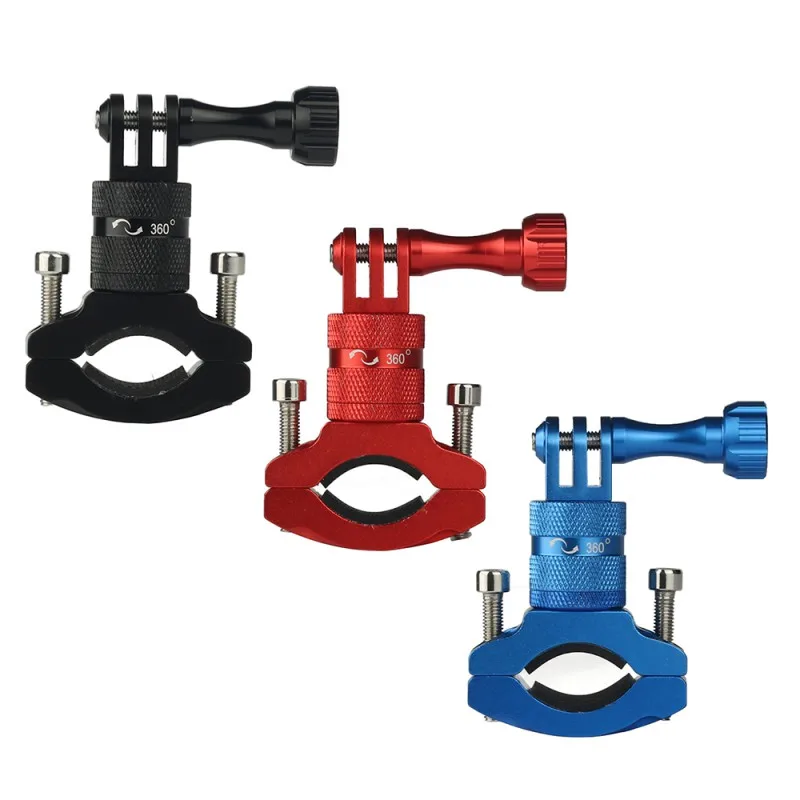 

360 Degree Rotation Cycle Holder Mount For GoPro Hero 1/2/3/3/4 For Motorcycle Handle Bracket Action Cameras Accessories