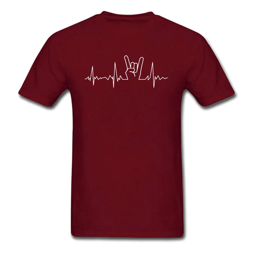 Heartbeat-Hip-Hop-Rock Customized April FOOL DAY 100% Cotton Round Neck Mens Tops & Tees Top T-shirts 2018 Fashion T Shirts Heartbeat-Hip-Hop-Rock maroon