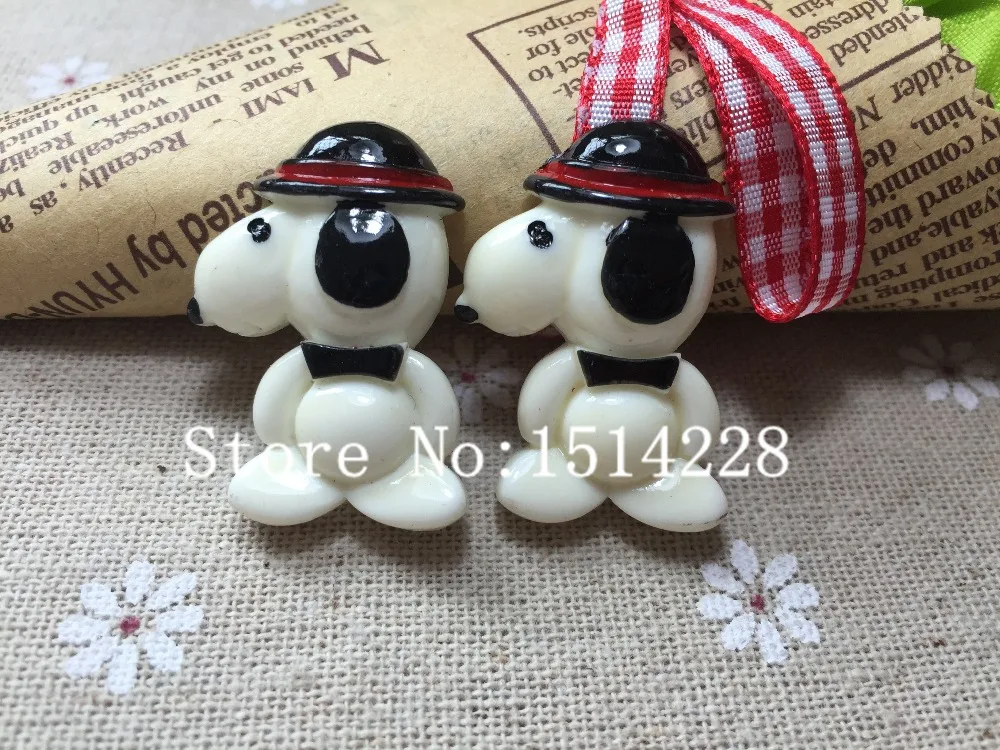 

Resin kawaii white dog for Hair Bow Center phone decoration ,DIY24*34mm