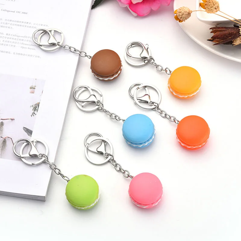 

RE 100pcs/lot Bread Cookies Keychain Keyring Keyhold Multicolor Wholesale