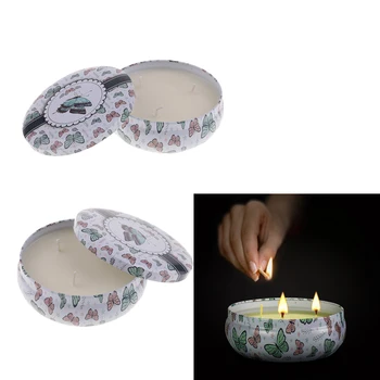 

2 Scents 3 Wick Scented Candles Natural Soy Wax Portable Travel Tin Candle Gifts for Aromatherapy Wedding Party Home Decor Yoga