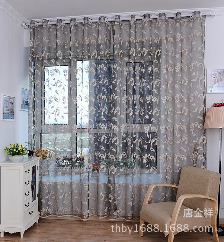 Tulle Window Curtains Drapes Diy 1*2.7m Cool See Through Classical