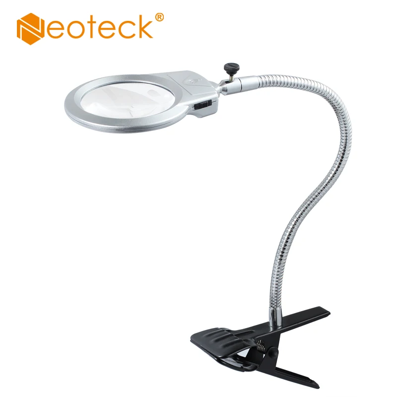 Led Illuminating Magnifier Lighted Table Top Desk Magnifier