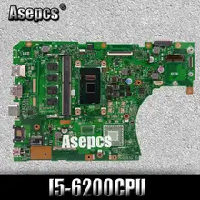 X556UA/X556UJ I5-6200CPU с оперативной памятью 4 ГБ DDR3L памяти платы REV2.0 для ASUS X556UA X556UJ X556UV X556U Материнская плата ноутбука испытания