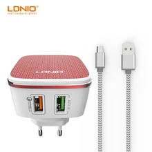 LDNIO Twin USB Ports Residence Charger With One QC2.zero Shortly Charging Port And One US PLUG Wall Charger For iPhone Cell Cellphone
