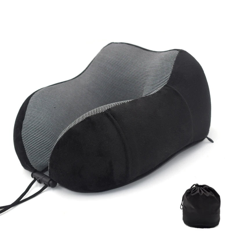 

New U Shaped Memory Foam Neck Pillows Soft Slow Rebound Space Travel Pillow Solid Neck Cervical Healthcare Bedding Drop Shipping