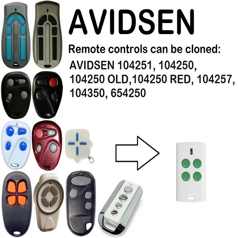 

AVIDSEN 104251, 104250, 104257, 104350, 654250 Remote Control Duplicator