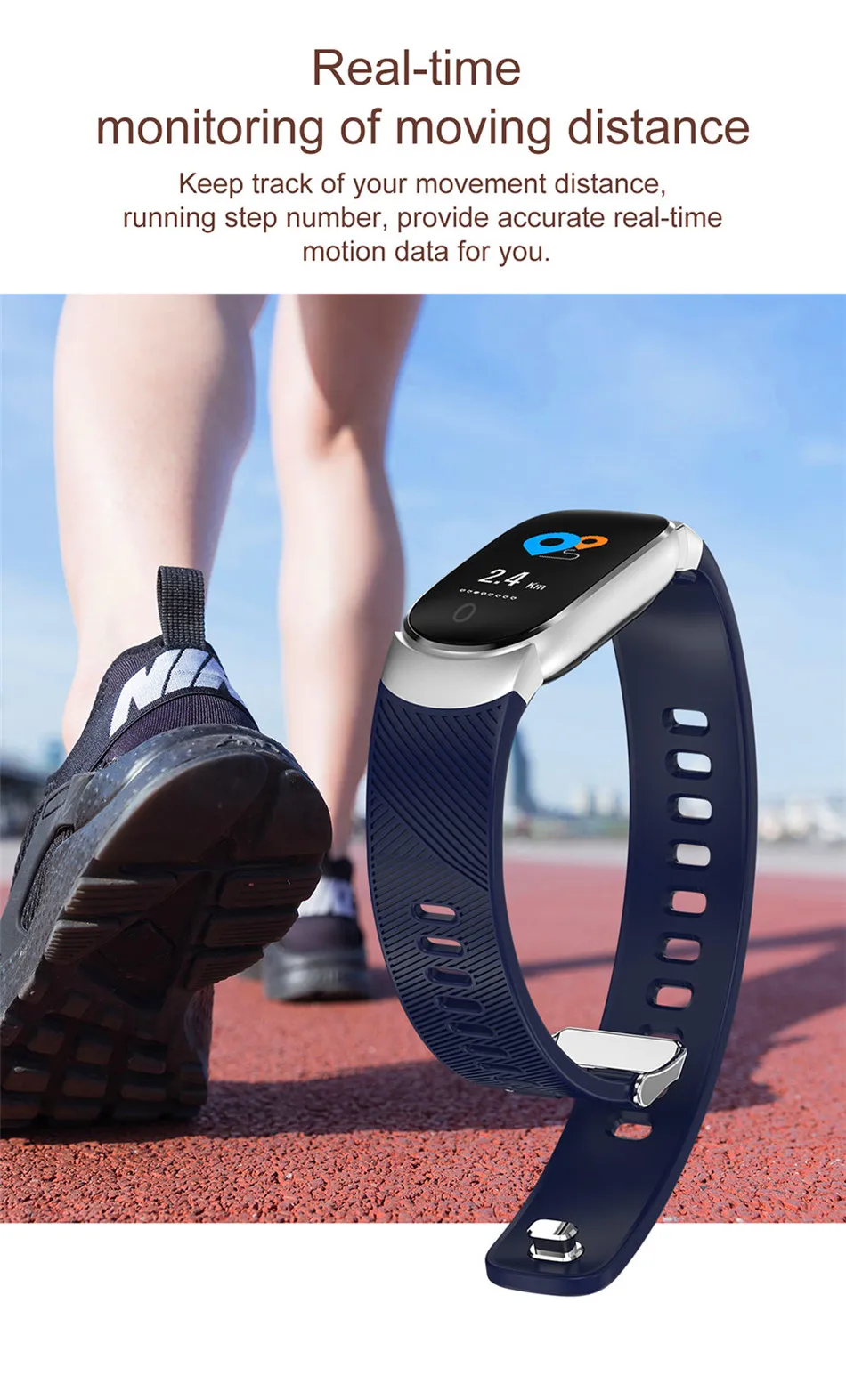 Fitness Tracker Heart Rate Monitor Smart Bracelet Blood Pressure Measurement Waterproof IP67 Smart Band Watch For Women Men(7)