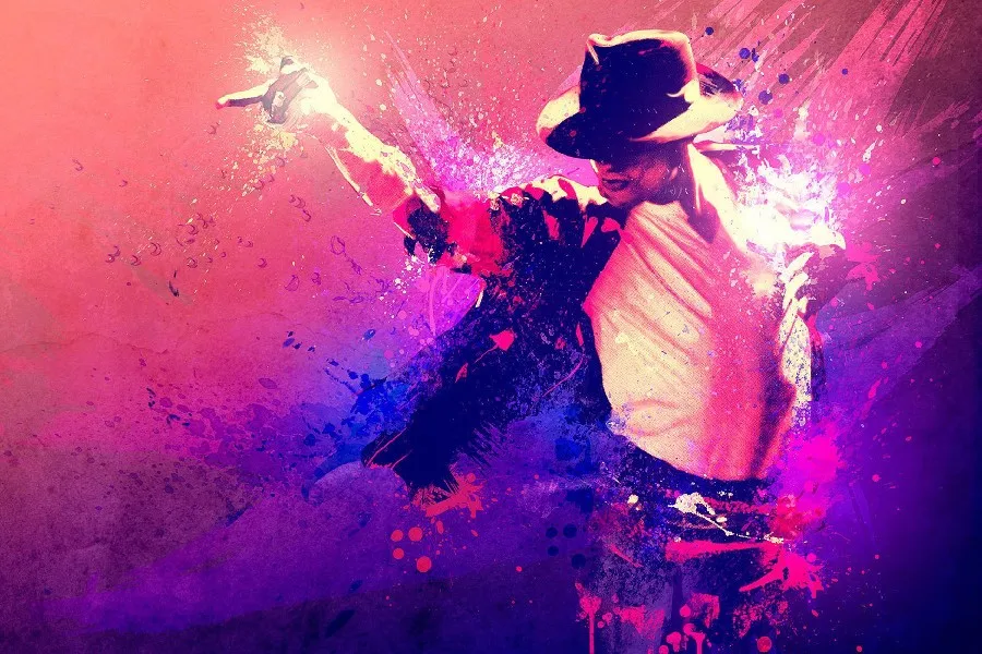 

Michael Jackson singer paint splatter rock music Poster print Wall Art Decor