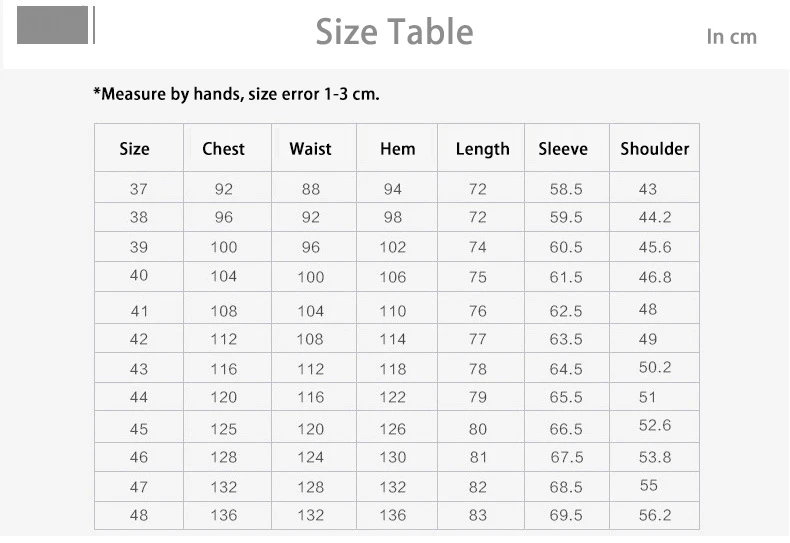 Size Table