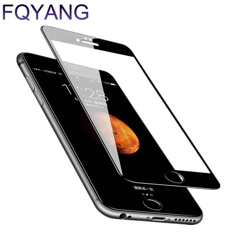 

FQYANG Full Cover Tempered Glass For IPHONE XS MAX XR X 8 7 6 6S PLUS 8plus 7plus Screen Protector Premium Protective Glass Film