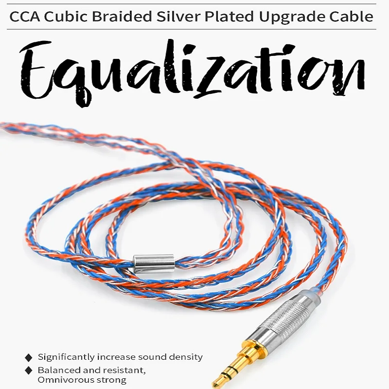 

HIFI Upgraded Silver Plated Copper Cable 0.75 2pin Earphone Cable for CCA TRN ZST AS10 ZS10 ZSN PRO ZS7 X6A10/C10/C16