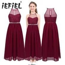 Летнее шифоновое платье с лямкой на шее для маленьких девочек; блестящие стразы; цветочное кружево; шифоновое платье с цветами; фатиновое платье принцессы на свадьбу, день рождения, вечеринку