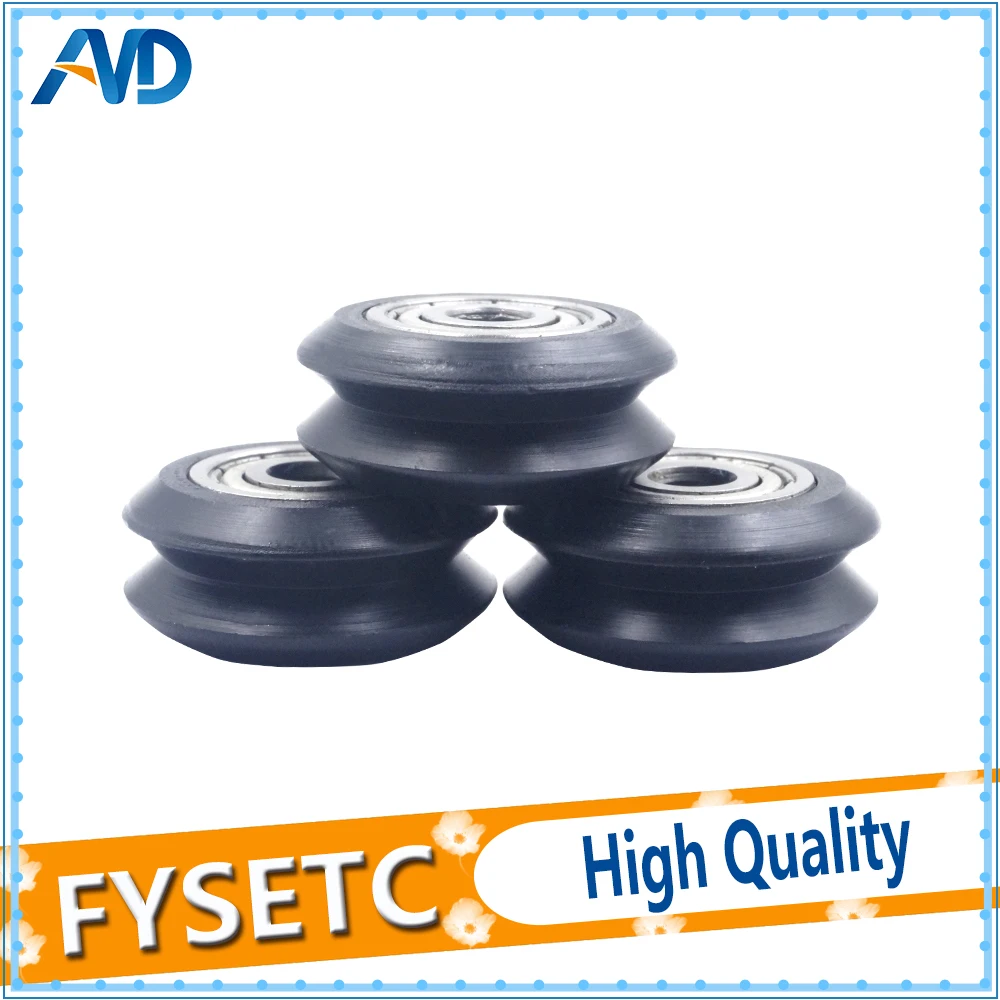 

4pcs CNC Openbuilds Plastic Pulley Wheel With Bearing Driven Wheel Perlin Idler Roller Skating Chakras V type for V-Slot