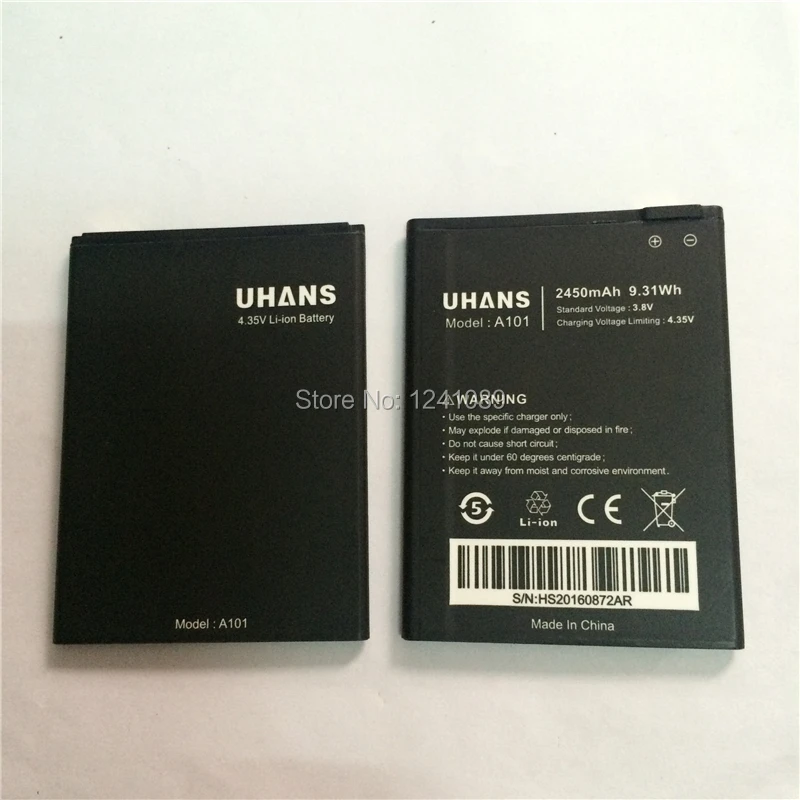 100% Оригинальный аккумулятор UHANS A101 A101S 2450 мАч 5 0 дюйма MTK6737 MTK6580 оригинальный