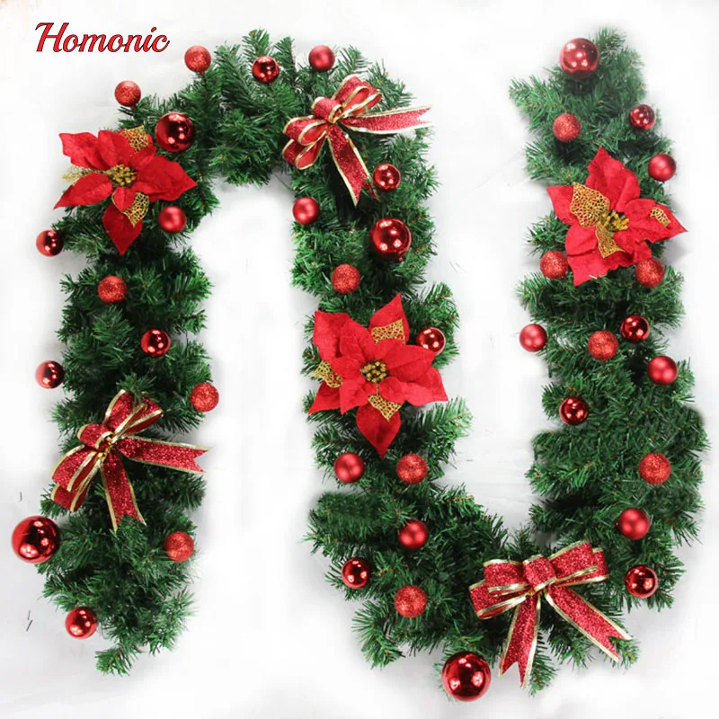 2 7m christmas garland pine tree green rattan pvc christmas 2 7m christmas garland pine tree green rattan pvc christmas decoration supplies for christmas trees fireplace stairs wall in party diy decorations from