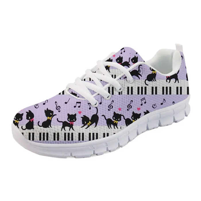 HYCOOL/женские кроссовки для тренировок с музыкальными нотами; женская спортивная обувь для бега на открытом воздухе; Chaussure Femme; дышащая обувь; европейские размеры 35-45 - Цвет: HK7033AQ