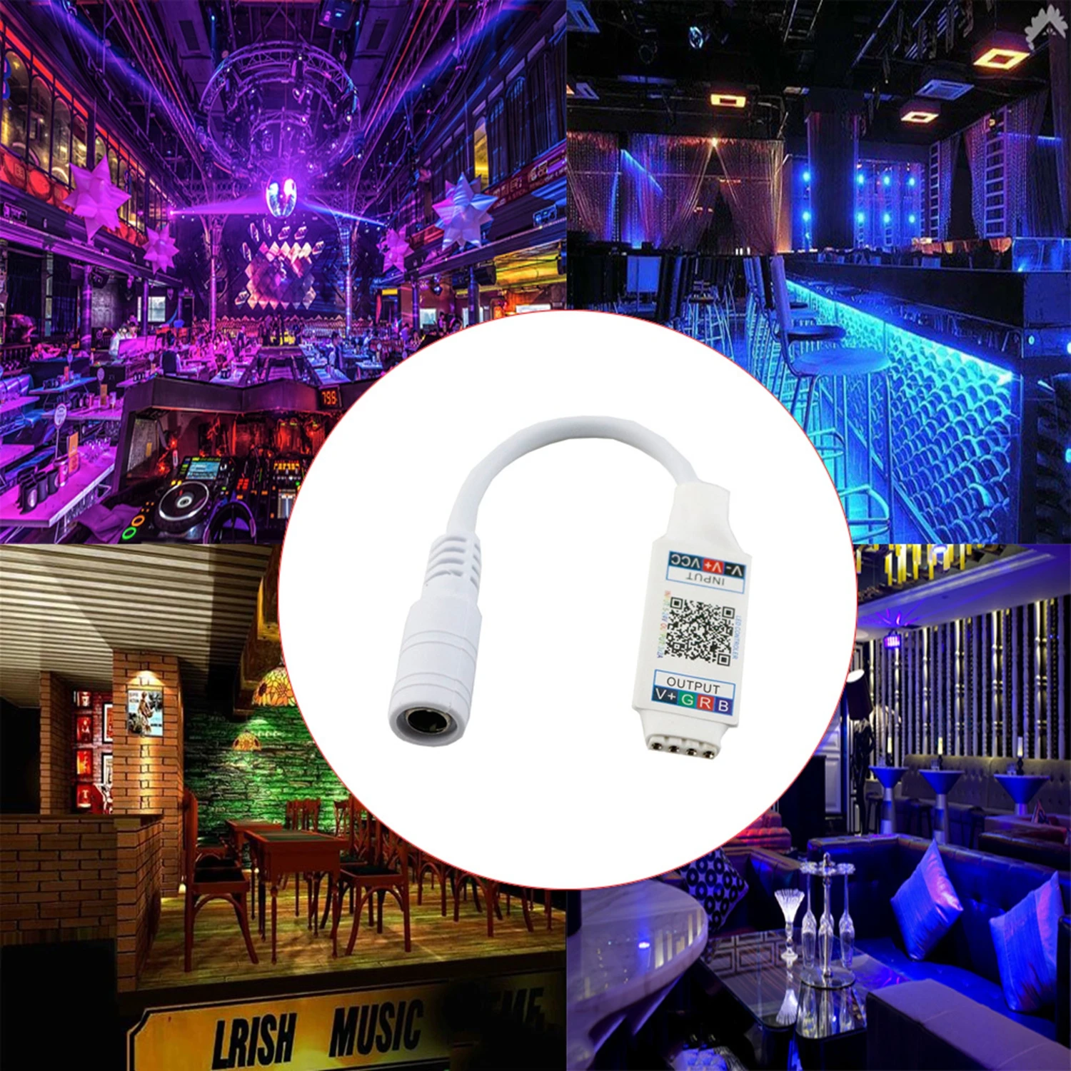 Музыкальный контроллер RGB Wi Fi Bluetooth мини Смарт светильник полос диммер для 5050 3528