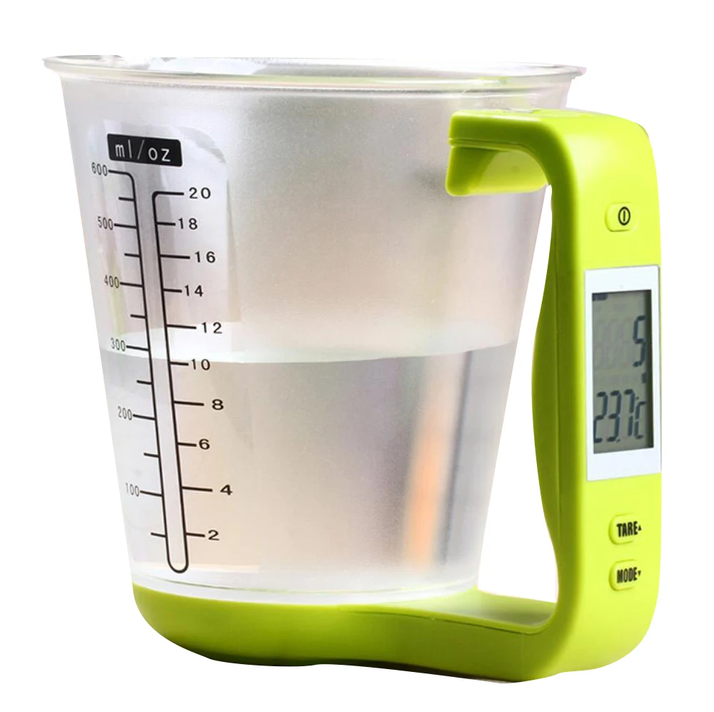 Мерная чашка Кухонные весы Цифровой шейкер весы электронный инструмент весы с температура дисплея LCD измерительные чашечки