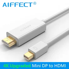 AIFFECT 4K Mini DP to HDMI Cable Mini DisplayPort to HDMI Cable Thunderbolt Port HDMI Mini DP Cable Cord Line Premium Version адаптер lenovo mini displayport to hdmi