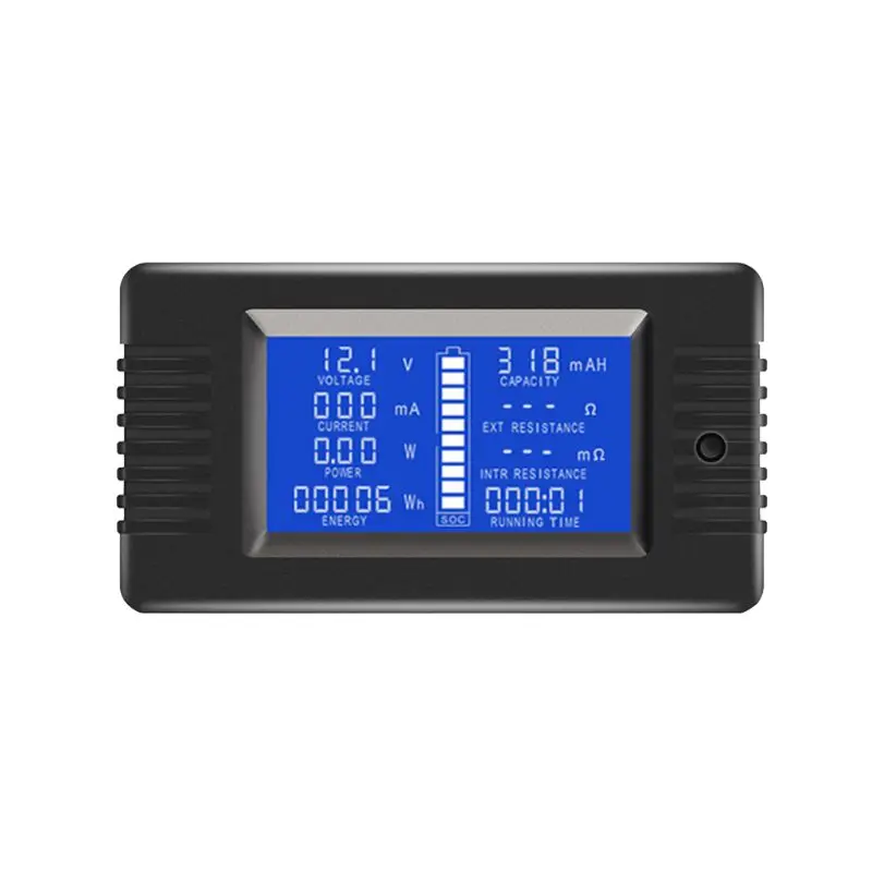 

DC Multimeter 0-200V 0-10A Battery Tester Voltmeter Ammeter Power Voltage Current Impedance Capacity Energy Time Meter Monitor