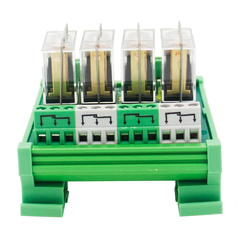 4 канальный 1 SPDT DIN рейка OMRON G2R 5VDC интерфейсный релейный модуль|omron g2r|interface relaydin