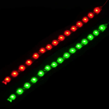 

beler Car Styling 2PCS 12V Waterproof Red Green Navigation LED Lighting Strip Fit for Boat Marine Car Accessories