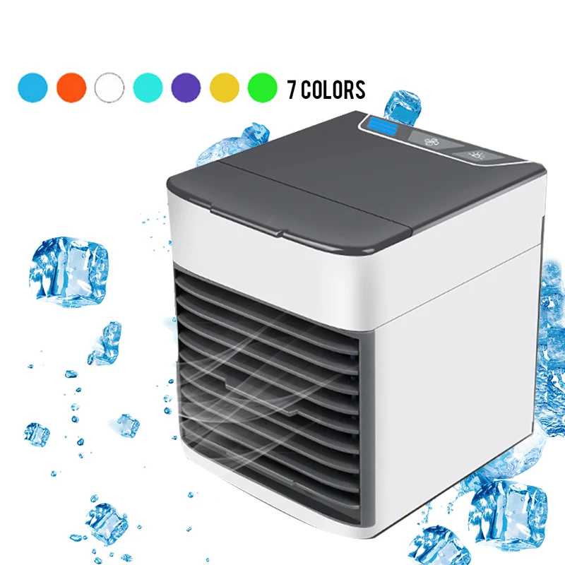 

Mini USB Portable Air Conditioner Humidifier 7 Color Outdoor Office Table Lamp Fan Air Cooling Fan Air Cooler Office