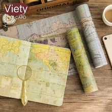 20cm*5m Vintage travel map washi tape DIY decoration scrapbooking planner masking tape adhesive tape label sticker stationery