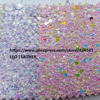 

New Arrival Chunky Glitter Leather Synthetic Leather Fabric for shoes handbags sofa bows and DIY Accessoires Fabric P1680