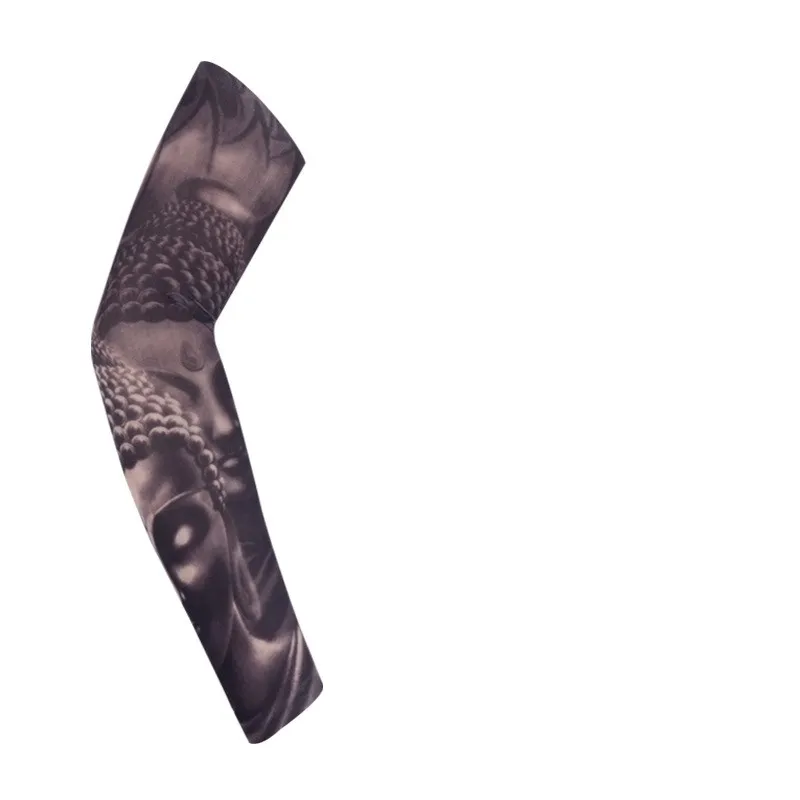 1 шт., новые модные спортивные татуировки теплый рукав Мужская УФ-защита Открытый Временная подделка рукав с татуировками Теплее рукава