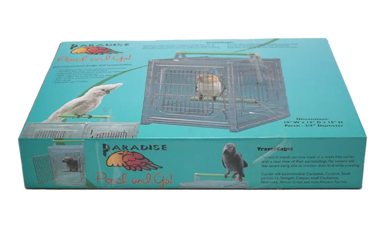 CAITEC Parrot Bird Carrier Portable Cage Tough Durable Bite