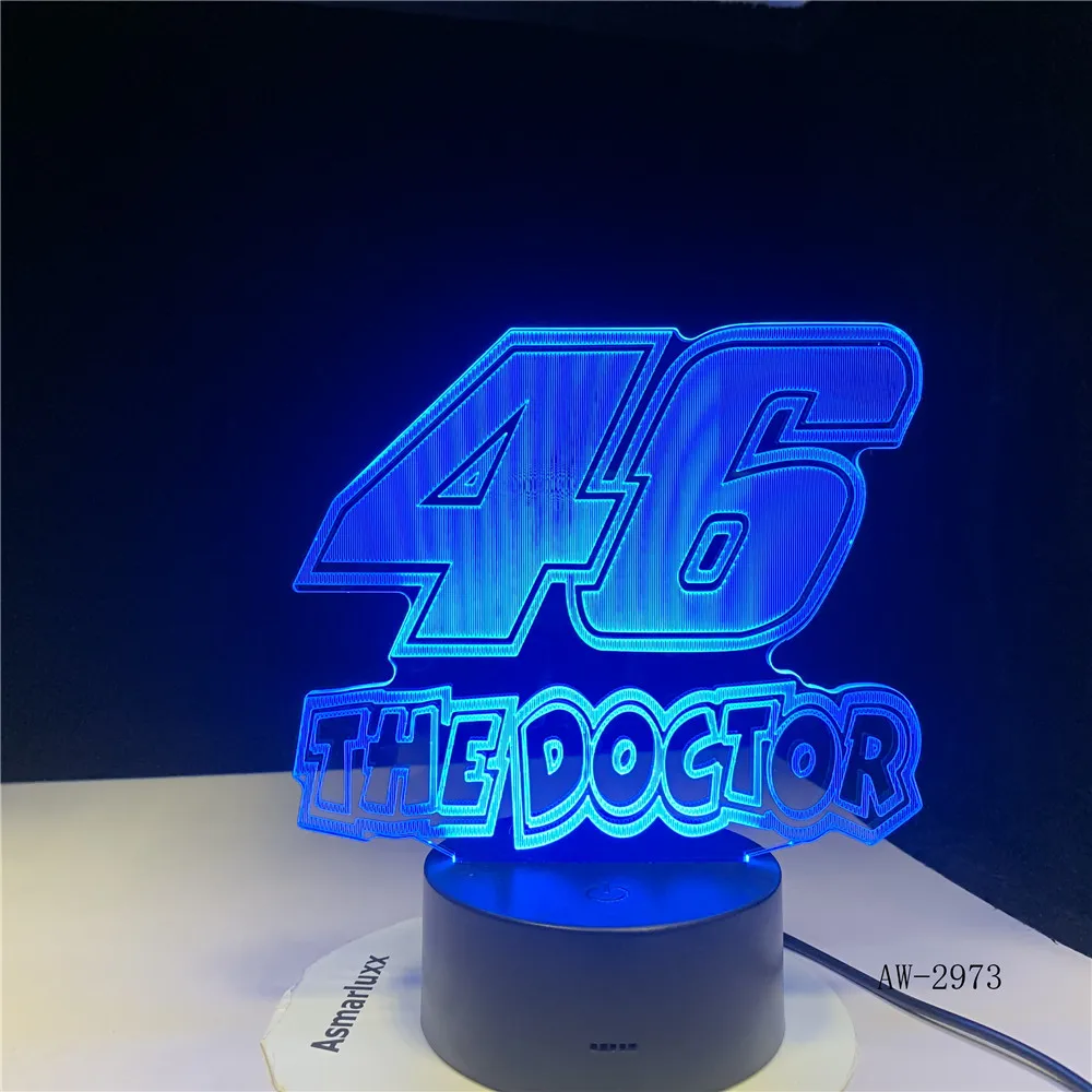 46 Доктор 3D светодиодный светильник ночник Прямая Горячая лампочка RGBW Рождественский декоративный подарок мультяшная игрушка Luminaria AW-2973