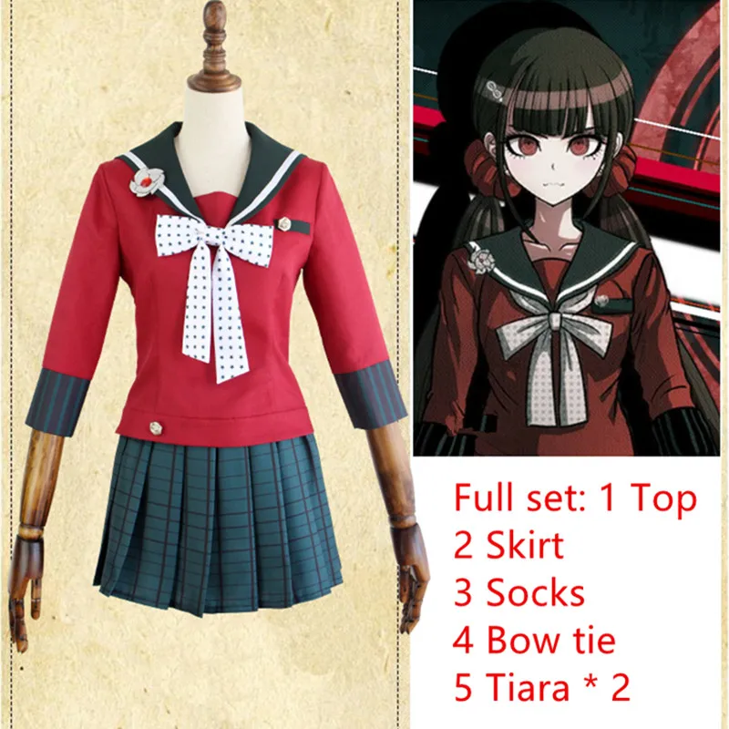 Danganronpa V3: убийство Harmony Harukawa Маки в морском стиле костюм Школьная форма топ и юбка