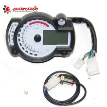 Alconstar-белая панель Универсальный мотоциклетный ЖК-цифровой датчик Тахометр спидометр Регулируемый инструмент для мотоцикла для Honda
