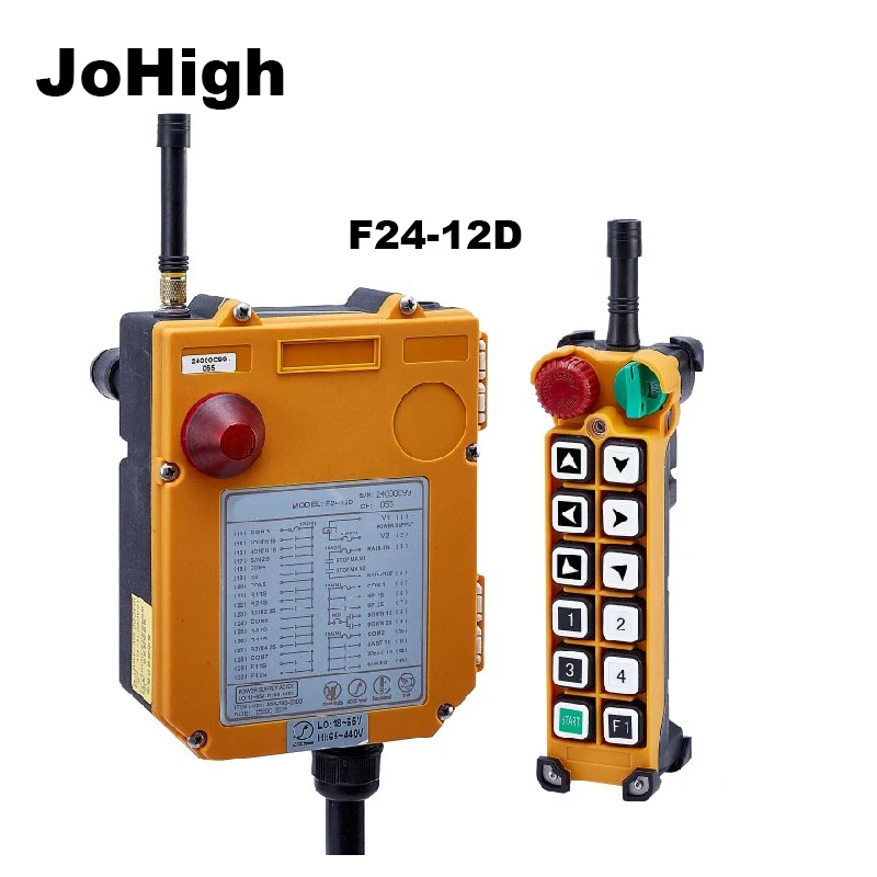 JoHigh двойные Скорость кран дистанционного Управление Беспроводной F24 12D|controller