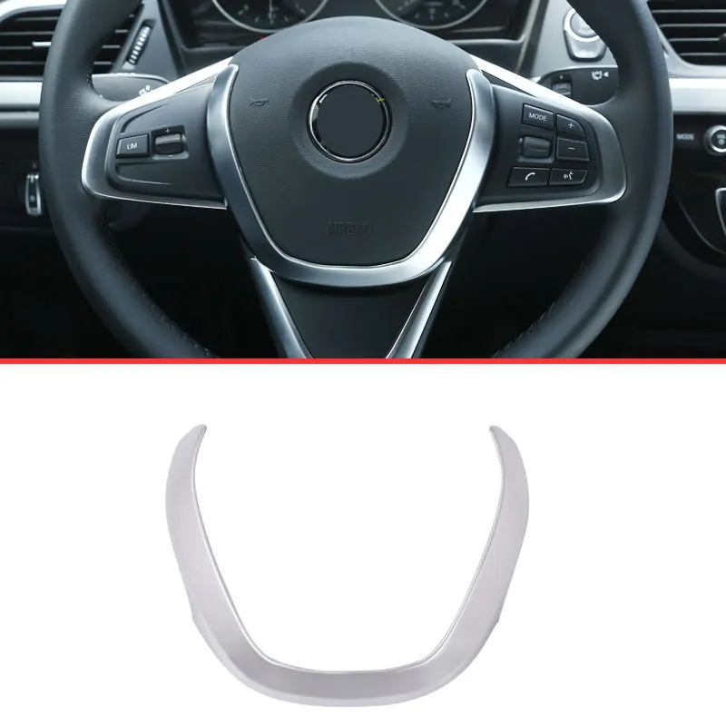 

For BMW X1 F48 2016 2017 ABS Matte Chrome Steering Wheel Decoration Strips Car Accessories and Auto Parts