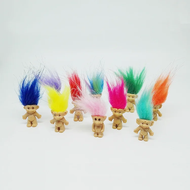 Colorful Hair Troll Doll Family Members Daddy Mummy Baby Boy Girl Dam Trolls Figure Toy Gifts Happy Family 5pcs/lot