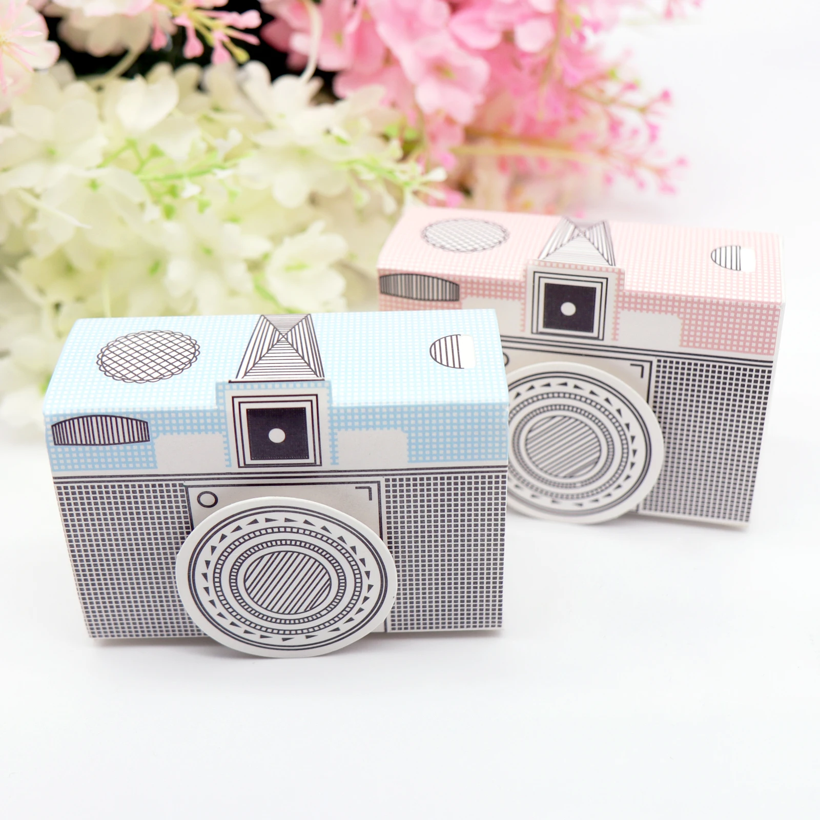 10 Pcs Lot Pink Blue Camera Candy Box Birthday Party Decorations