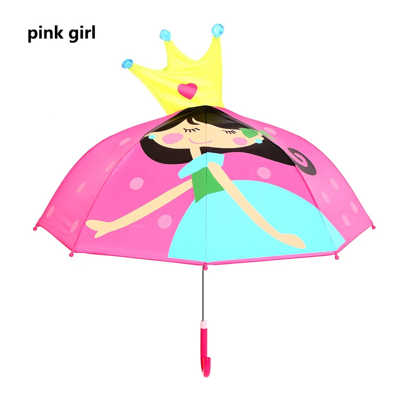 1" Милый милый детский зонтик, Неавтоматические зонты с длинными ручками, Мультяшные зонтики для детей, детские зонтики - Цвет: style 03