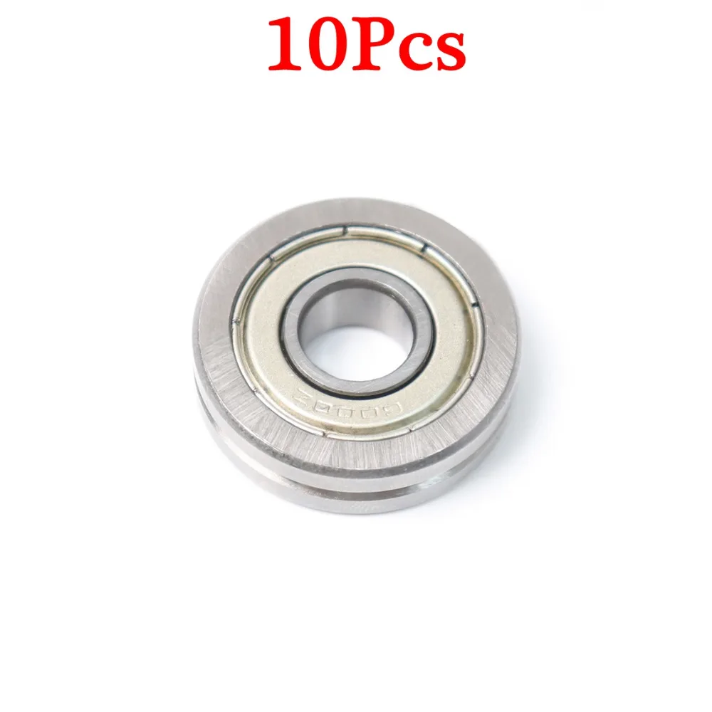 

10Pcs 10x30x8mm A1001ZZ Ball Bearings V Groove Bearing Steel Bearing Low Noise Roller Guide Bearing for Heavy Rail