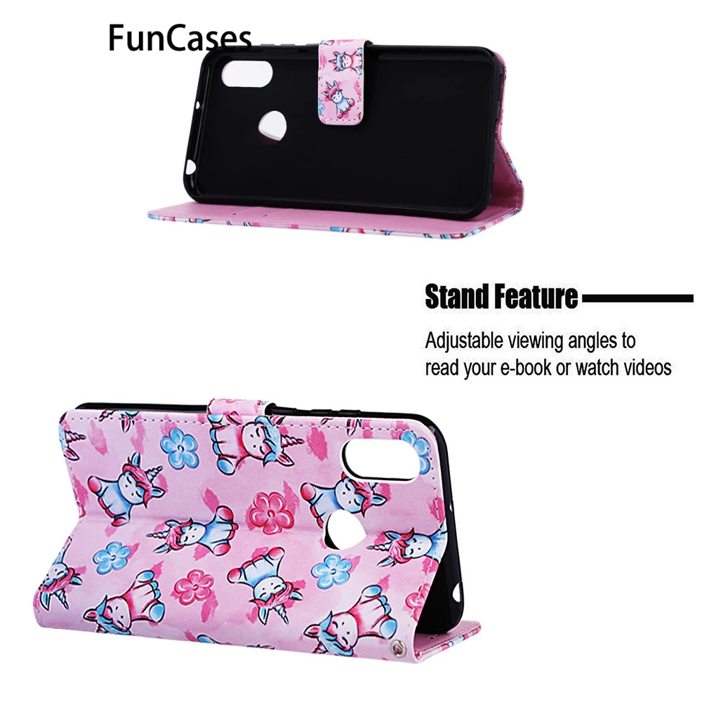 Bayi Berlian Imitasi Kasus untuk Armor Huawei Y6 2019 PU Kulit Flip Case Dompet S Aksesuar Huawei Telefon Kehormatan 8A Bermain ajax