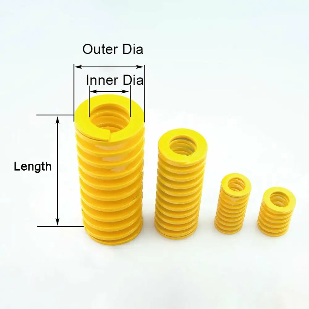 5 шт. желтый светильник для штамповки прессформы для сжатия наружный диаметр 6 мм внутренний диаметр 3 мм Длина 15-60 мм