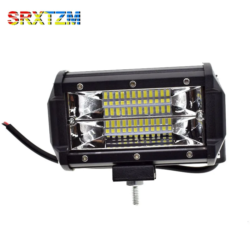 

SRXTZM Car-Sytling 5 Inch 72W White Work Light Bar 12V 6000K 4300K Fog Light Day Running Car LED Lamp Bulb For SUV Headlight