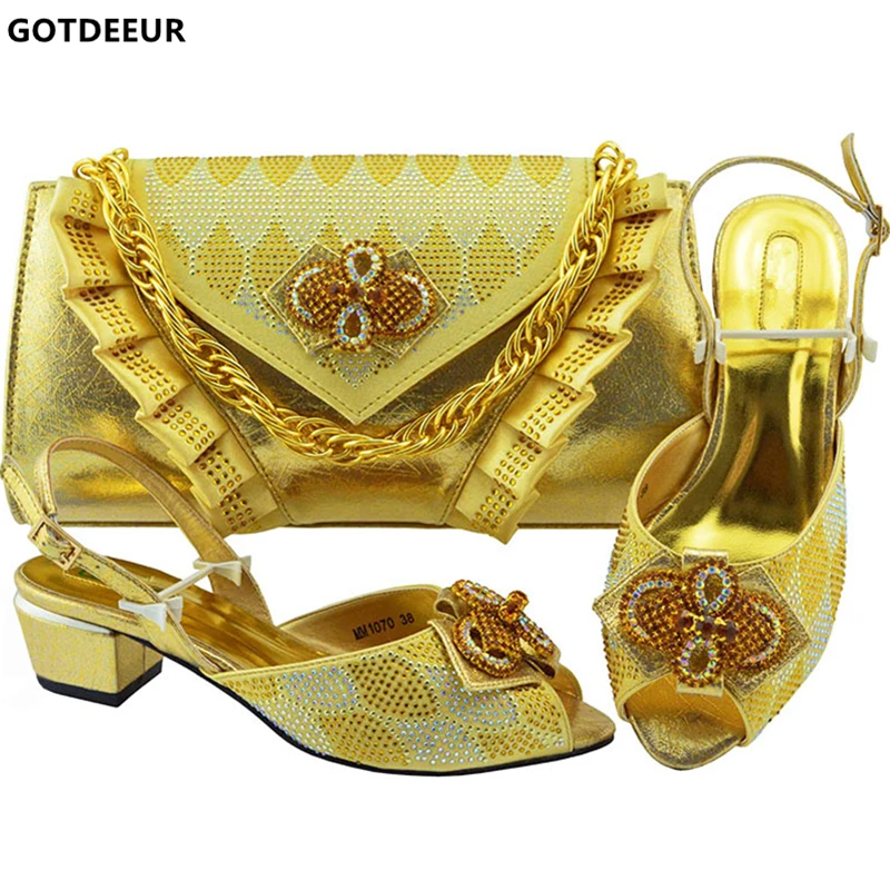 New Arrival Italian Designer Shoes and Bags Matching Set 2018 Luxury