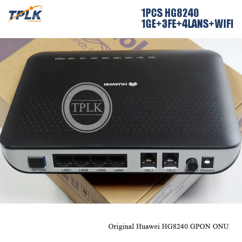 Самый популярный hua wei HG8240 GPON ONU 1GE+ 3FE+ 4LAN+ wifi или 4FE+ 4LAN+ wifi для FTTH FTTB FTTX сетевой волоконно-оптический маршрутизатор - Цвет: 1GE 3FE 4LANS WIFI