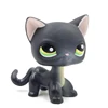 LPS CAT Real pet shop toys short hair cat #336 black standing kitten green eyes child gift original free shipping ► Photo 1/2