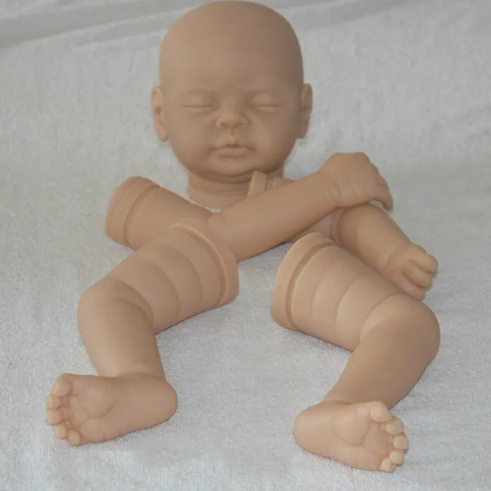 DIY Model Kit Soft Silicone Reborn Doll Kit Mold Head Arms Legs BeBe Lifelike Close Eyes Babies Bebe Doll Kit Mould Accessories